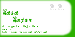 masa major business card